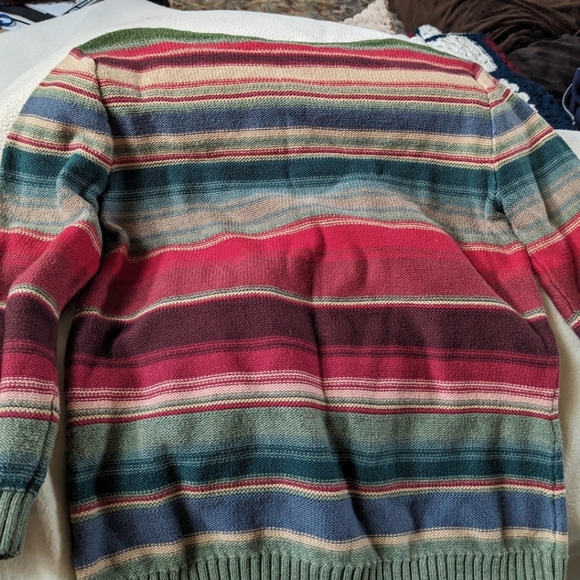 Chaps Ralph Lauren size S sweater. Golden, reds and greens - Picture 2 of 3